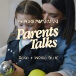 SoKo Instagram - Thanks @emporioarmani for coming into our precious bubble and witnessing what our love looks like. All I try to do as a parent is to understand my child, respect them, empower them and give them the freedom to be whatever they want, and for them to know that they will always be accepted and loved. The book we read is @slimyoddity and it’s our favorite thing ever..🌈 🦋❣️♾️✨ #adv #emporioarmani #EAjunior Hair @eduardobravohair Make up @sweetmayia