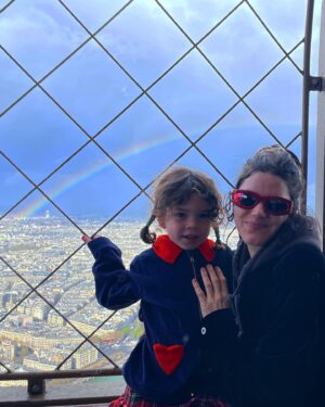SoKo Instagram - ✌️ 🌈 Gay Paree 🌈 ✌️ 
Swipe for magical rainbow party on top of the Eiffel Tower ! 
Pic by @_lowlowlife_