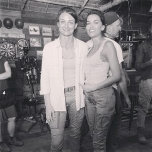Sofia Pernas Instagram - Challenge accepted and long time overdue - cheers to these badass stuntwomen who support me. Zee can drive anything with an engine like a bat outta hell, and Jamie has no off button. They’re both all around rockstars...so sending them a lotta love on this day. Thank you for taking Lexi’s falls and nasty scrapes, and thank you for being the kickass women that you are. 🖤🤍