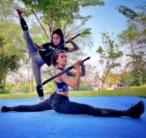 Sofia Pernas Instagram - Preppin’ to serve you some rad action. Michelle Lee...is savage 🤺