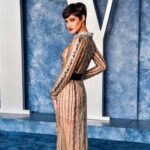 Sofia Boutella Instagram - Vanity Fair Oscars - Celebrating the 95th Oscar Winners @theacademy - @vanityfair - THANK YOU to my incredibly talented friend Daniel Del Core and his team for this stunning couture dress @delcoreofficial @danieldelcore - THANK YOU to my epic glam team and their team @andylecompte @katesynnottmakeup - THANK YOU @drbarbarasturm for prepping my skin - @chloefogel - #VFOscars #VanityFairOscarParty @gettyentertainment