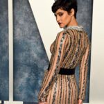 Sofia Boutella Instagram - Vanity Fair Oscars - Celebrating the 95th Oscar Winners @theacademy - @vanityfair - THANK YOU to my incredibly talented friend Daniel Del Core and his team for this stunning couture dress @delcoreofficial @danieldelcore - THANK YOU to my epic glam team and their team @andylecompte @katesynnottmakeup - THANK YOU @drbarbarasturm for prepping my skin - @chloefogel - #VFOscars #VanityFairOscarParty @gettyentertainment
