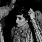 Sofia Boutella Instagram - BTS / getting ready for @vanityfair 🖤 @andylecompte @katesynnottmakeup @delcoreofficial @danieldelcore @sashaneboga @natalierosales @drbarbarasturm @andylecomptesalon @theacademy