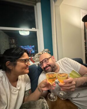 Sohla El-Waylly Instagram - Ham got tickets to Tina Fey and Amy Poehler’s show tonight but we couldn’t find a sitter. Happy Valentine’s Day