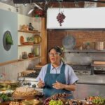 Sohla El-Waylly Instagram - I eat like Cleopatra in the season finale of Ancient Recipes! Plus, I have a fun chat with @eatlikeanegyptian to learn more about the ancient Egyptian diet! Watch on HMN, 4UV and History’s YouTube channel These episodes are so fun to make and I always learn something new, here’s hoping we get to make more 🤞🏾 Thanks to @history @macguffinfilms @jonberwin @dylans_lens @rashadtaylormua @thebiggestapple and everyone on the team for creating such a welcoming set and taking care of me while shooting all this at 6 months pregnant! (Baby loved all the Cheez Its)