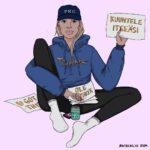 Sointu Borg Instagram - ”Miksi kaikilla muilla tuntuu pyykivän niin helvetin hyvin?”. Uudistin puhesettini visuja ja onneksi tilasin kuvitukset @noitakallio koska näistä tuli niin päheitä. Tässä muutama maistiainen. Kuvitus itsekriitikosta yks mun lemppareita. Tilattiin Topille samalla. Venaan, niin paljon, että nään myös ne! Voidaan miksailla kuvituksia tulevissa yhteisseteissä.