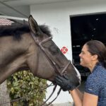 Soledad O'Brien Instagram - Felt like a breakthrough! Jumped an oxer on Rubie. Hit my strides in the lines. Graduated from tiny jumps (post my tumble off of him last summer). And he's a kisser. Feels pretty great.