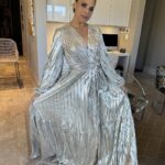 Soledad O'Brien Instagram - Getting ready to host the 4A's Foundation Gala tonight! Very excited to be sporting this over the top silver gown because it's long enough to hide my sneakers! Sorry @kimbondy but my meniscus tear is slowing me down a bit! No one will be any the wiser--this dress is blinding! 🔥🔥🔥