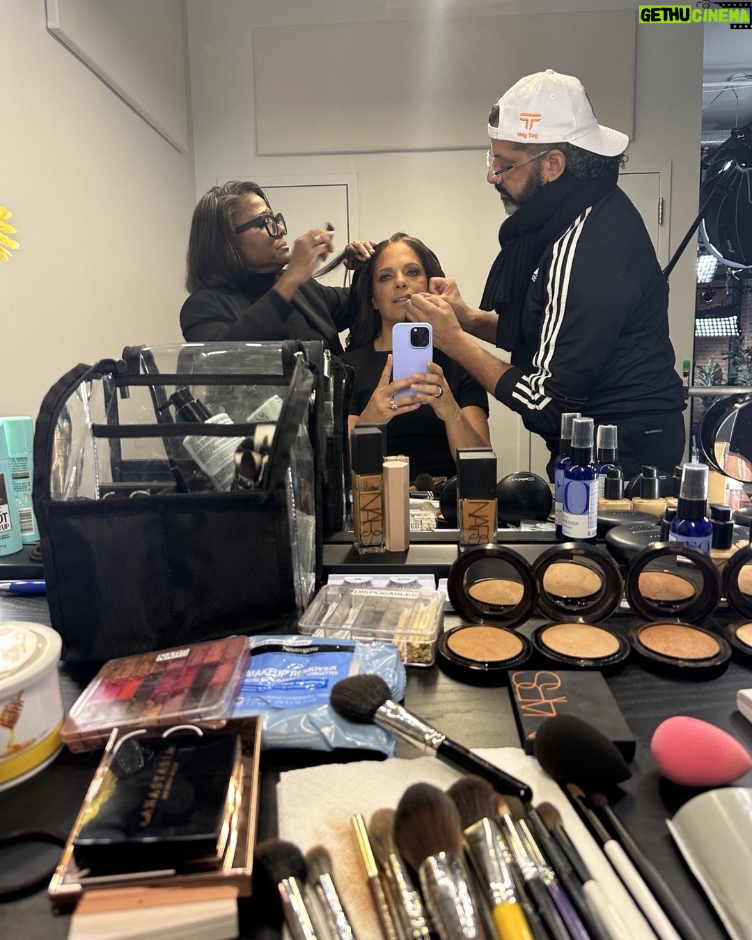Soledad O'Brien Instagram - Behind the scenes of @MatterofFact with Soledad O'Brien. Hair by @wenshair4u and @thejaiwilliams doing makeup!