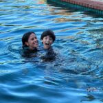 Soleil Moon Frye Instagram - My amazing boy Story made it across the pool. Captured by the incredible @averyschlereth 💙 @iamdylanpenn thank you for making magic..
