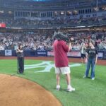 Sophia Anne Caruso Instagram - A pleasure to sing for @yankees alongside @milliesimm performing in ASL. #yankees