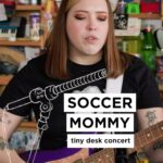 Sophia Regina Allison Instagram - #tinydesk • Sophie Allison and crew finally, after a three-year delay, make their Tiny Desk debut in a lovingly performed set. Click the link in bio to watch the full performance from Soccer Mommy (@soccermommyband)!
