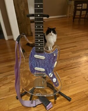 Sophia Regina Allison Instagram - 🙊🙊🙊 new lucite bb 😵 made by the amazing @scalemodelguitars 🙌
