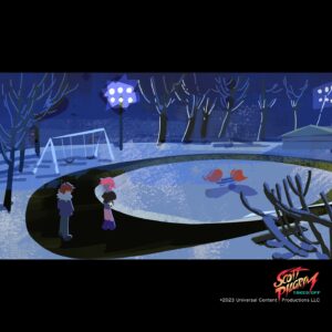 Sophie Li Instagram - I want to start sharing some of my colorscripts done for the show, ⚡️⚡️⚡️Scott Pilgrim Takes Off⚡️⚡️!

 ⚡️EP#1 -Precious little life -pt.1

 Under the supervising and help of director Abel Góngora @aberukuma , at @sciencesaru .
 
This is the first assignment. I was lucky to have a lot of freedom to pick shots Iike and do what I think works best. So, as a hardcore Edgar Wright fan since film school days, I heavily referenced the film version while adding some pop of color and vibes I get from reading the comic.

The show is out on Netflix! Hope you enjoy it!
@radiomaru @bdgrabinski 

#scottpilgrimtakesoff 
#scottpilgrim