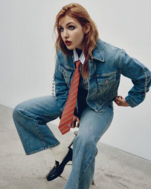 Sophie Nélisse Instagram - @nuvomag summer issue 
shot by @garrettnaccarato 
-
Creative direction @sandra_zark 
Styling @nadiapizzimenti 
Make up @genevievelenneville 
Hair @turpinsteven Color by @eloise.larocque