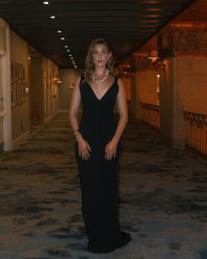 Sophie Nélisse Instagram - Irena’s Vow premiere TIFF 2023 - wearing @givenchy 
Styled by @chrishoran20 
Assist: @greerheavrin @sanamceline 
Make up: @brandi.boulet 
Hair: @byianrussell