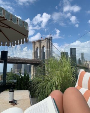 Sophie Reynolds Instagram - not pictured @karanbrar asleep on the couch next to me, good morning New York