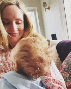 Sophie Rundle Instagram - Listen I had all these grand plans to take a great Mother’s Day picture today but obviously we’ve all just ended up covered in roast dinner and ice cream and snot instead. But I love this picture because I look tired and in love and I think that’s what motherhood is. Sending love to everyone who finds today difficult, to everyone deep in the mum trenches and to anyone who has just started and is currently free falling off the edge of everything they used to know. If I have learnt anything in the last year it is that you will sleep again (I promise), you will come back to yourself and because we spend so much time clearing it up, mums just aren’t intimidated by anyone’s shit. Happy Mother’s Day to you and yours. I would like a large glass of wine now please. 💕