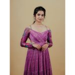 Sri Gouri Priya Instagram - Dressed up like a 💜🌸 for MAD pre release event. Styled by - @sandeep_sharmak05 Photography - @thehashtag_photography Outfit - @issadesignerstudio Earrings - @shopkitakaturi