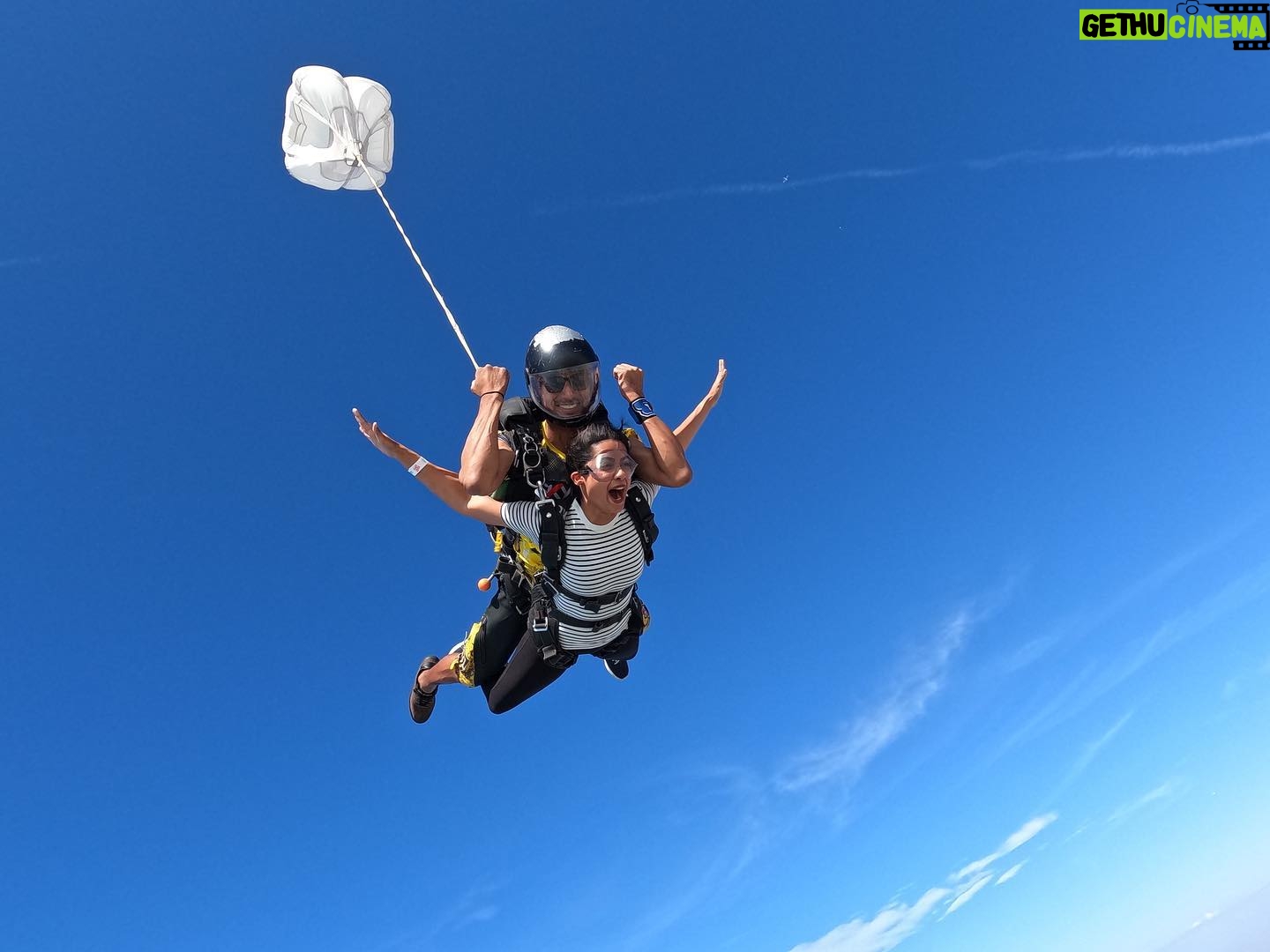 Sri Gouri Priya Instagram - Hello from the other side - part1!👋🏼☁️💙 Skydiving, check!✔️😁