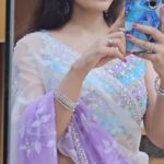 Sruthi Lakshmi Instagram - 💜💜💜💜💜💜 #trendingreels #swayamvarasilks #sareelover #malayalamactress