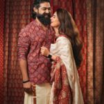 Sruthi Lakshmi Instagram - Embrace tradition with byhand's exquisite Ajrakh Short Kurta and Off-white Kalamkari Fusion Saree. The@Mede for Each Other Couple, Sruthi Lakshmi and Avin Anto @avin_anto perfectly embody the elegance and artistry of our handcrafted collection. Muse: @lakshmi.sruthi & @avin_anto MUA& Hair: @divyas_makeover_ Camera: @jeevas_gladmantis @gladmantisphotography Ajrakh Short Kurta Off-white Kalamkari Fusion Saree Free shipping in India for orders above 1999/- DM us for more details or WhatsApp to 91 6282187583 Visit https://byhand.in/ Worldwide shipping available DM for prices and enquires. #ByhandElegance #HandmadeLuxury #TraditionalWeaves #sustainablefashion #madeforeachother #husbandandwife #celebritycouple