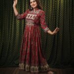 Sruthi Lakshmi Instagram - Here is the gorgeous actress @lakshmi.sruthi in a mesmerizing blend of creativity and style from Byhand that leaves hearts enchanted. The outfit showcases the perfect blend of tradition and contemporary fashion. Muse - @lakshmi.sruthi Photography- @gladmantisphotography MUA - @divyas_makeover_ Ajrakh printed Red Panel Anarkali with Off-White hand embroidered Yoke. Free shipping in India for orders above 1999/- DM us for more details or WhatsApp to 91 6282187583 Visit https://byhand.in/ Worldwide shipping available DM for prices and enquires.