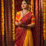 Sruthi Lakshmi Instagram - "Illuminate your Diwali with Byhand's traditional ensembles, highlighted by Sruthi Lekshmi's @lakshmi.sruthi grace and charm. Her dance with the manchirathu is a tribute to our heritage - just like our lehenga. Wishing you a Diwali as delightful and elegant as our attire!" Muse: @lakshmi.sruthi @MUA & Hair: @divyas_makeover_ Camera: @jeevas_gladmantis @gladmantisphotography