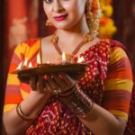 Sruthi Lakshmi Instagram - “This Diwali, embrace the exquisite handcrafted elegance Byhand is known for, as showcased by the graceful Sruthi Lekshmi @lakshmi.sruthi . Don our cotton Kantha skirt, multi colour Maheswari silk blouse and the Modal silk Bandhani Dupatta for a festive look that’s as breathtaking as the festival’s lights. Happy Diwali to all!” Muse: @lakshmi.sruthi MUA & Hair: @divyas_makeover_ Videography: @_raylightsphotography_ Camera: @jeevas_gladmantis @gladmantisphotography Location: @byhand.in