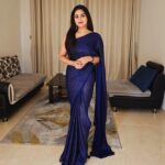 Sruthi Lakshmi Instagram - Elegance is the only beauty that never fades.  💙💜💙💜💙💜💙💜💜💙 #sareelove #actresslife #inaguration #dxb #dubai