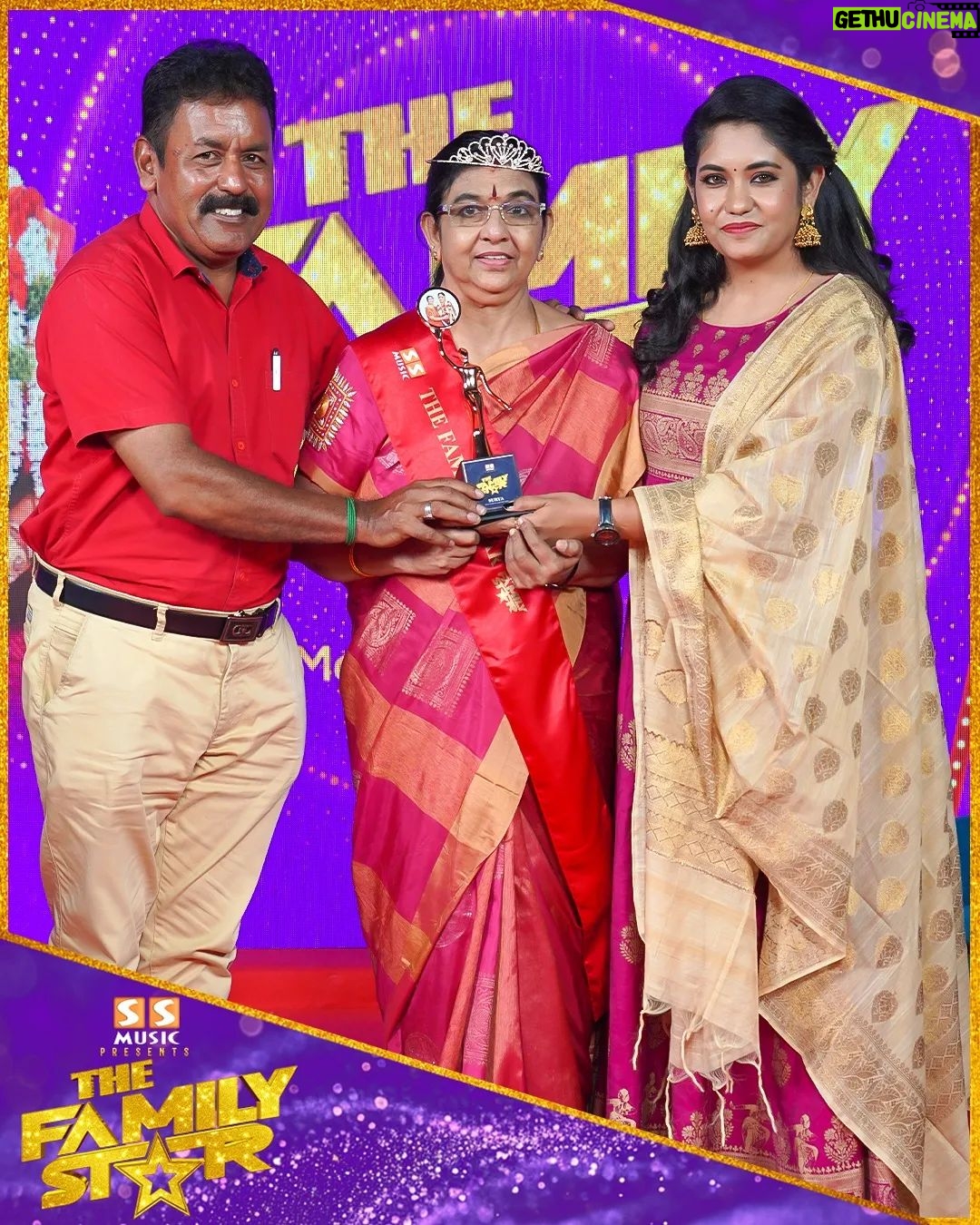 Sruthi Shanmuga Priya Instagram - In a galaxy of love, our mother is the brightest star. Celebrating her with the family star award 👑 . The full video will soon be exclusively available on the SS Music YouTube Channel. . @sruthi_shanmuga_priya #sruthishanmugapriya #TheFamilyStar #TheFamilyStarShow #TheFamilyStarAwards #HappyMothersDay #HappyMothersDay2024 #MothersDay2024 #MothersDaySpecial #SSMusic