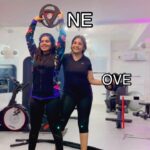 Sruthi Shanmuga Priya Instagram - Everybody needs that one friend to push you forward in life! Back with my favourite workout partner. Tag your workout partner ✨💪 @highlightsbridalstudio_makeup 📍 @seifer_foundation #gym #workoutpartner #buddy #bestie #coimbatore #workout #friendsforever #fitnessgoals