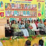 Sruthi Shanmuga Priya Instagram - It was such a honour and privilege to be sharing stage as a guest with the most knowledgeable and legendary people in the dais along with my beautiful Nathaswaram sisters @benzepreinkline @actress_sangavi @revathi.thamu attending the 47th Chennai book fair at YMCA ground. Very happy and glad to be a part in the release of 47 books of most talented and senior writers being published by Manimegalai Publications. Heartfelt thanks to @lena__tamilvanan sir and @ravi.tamilvanan.37 for the invite. It was a privilege to be at the stage Had an amazing time with my Nathaswaram sisters and it was just like a get together after such a long time. It was a very beautiful day ❤️