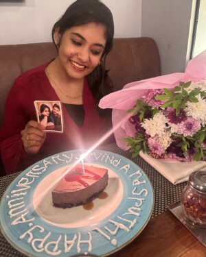 Sruthi Shanmuga Priya Instagram - A day well spent and a day to remember. This day was filled with love, love and love only ❤️🦋 much love from friends, family, insta family and so much positivity ✨ as I promised, no tears, only good Vibes @arvind__shekar  thank you my guardian angel for guiding me all my way with positivity and strength. Thanks to everyone for all your wishes and love. All your messages made me feel so warm and good. Loads and loads of love 😘

~Aravind’s Sruthi ♾️
