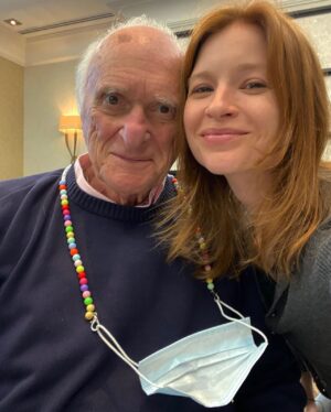Stacey Farber Instagram - My grandpa turned 99 today and this first image of him was taken LAST NIGHT at his nursing home. No filter.

He’s one of my favorite people on the planet, and I so often think about how grateful I am to have him in my life; to continue to have him in my life. 

There are many things he’s taught me about working hard and pursuing joy. He loved being a pediatrician and retired at the age of 93.  His work ethic, I think, bolstered his brain health and the social demands of his job gave him energy. Huge!

And yet— he ate buttered bagels most days. Never once went to a gym. Didn’t think about things like kale or skincare or meditation. He’s probably never had a green juice.

I guess I’m just baffled by him and his strength; his good luck but also his unfaltering ambition to keep going. To keep living. I’m so proud of him. If I ever figure out how he’s managed to live well for this long, I’ll report back.  Yay, Bob. 🙏🏻❤️