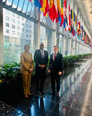 Stacey Plaskett Instagram - Today’s meeting at the U.S. State Department with Governor Bryan, his team and Daniel Ricchetti, Deputy Special Representative for City and State Diplomacy.