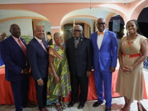 Stacey Plaskett Instagram - Yesterday evening I had the pleasure of welcoming my brother and colleague, Rep. James Clyburn of South Carolina to the Virgin Islands in celebration of Dr. Donna Christian-Christensen receiving the Lifetime Achievement Award! 

Well-deserved and huge congratulations Dr. Donna Christian-Christensen. 🎉 

Photo Credit: Government House- US Virgin Islands