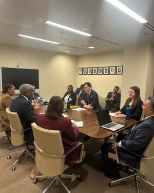 Stacey Plaskett Instagram - Today’s meeting at the U.S. State Department with Governor Bryan, his team and Daniel Ricchetti, Deputy Special Representative for City and State Diplomacy.