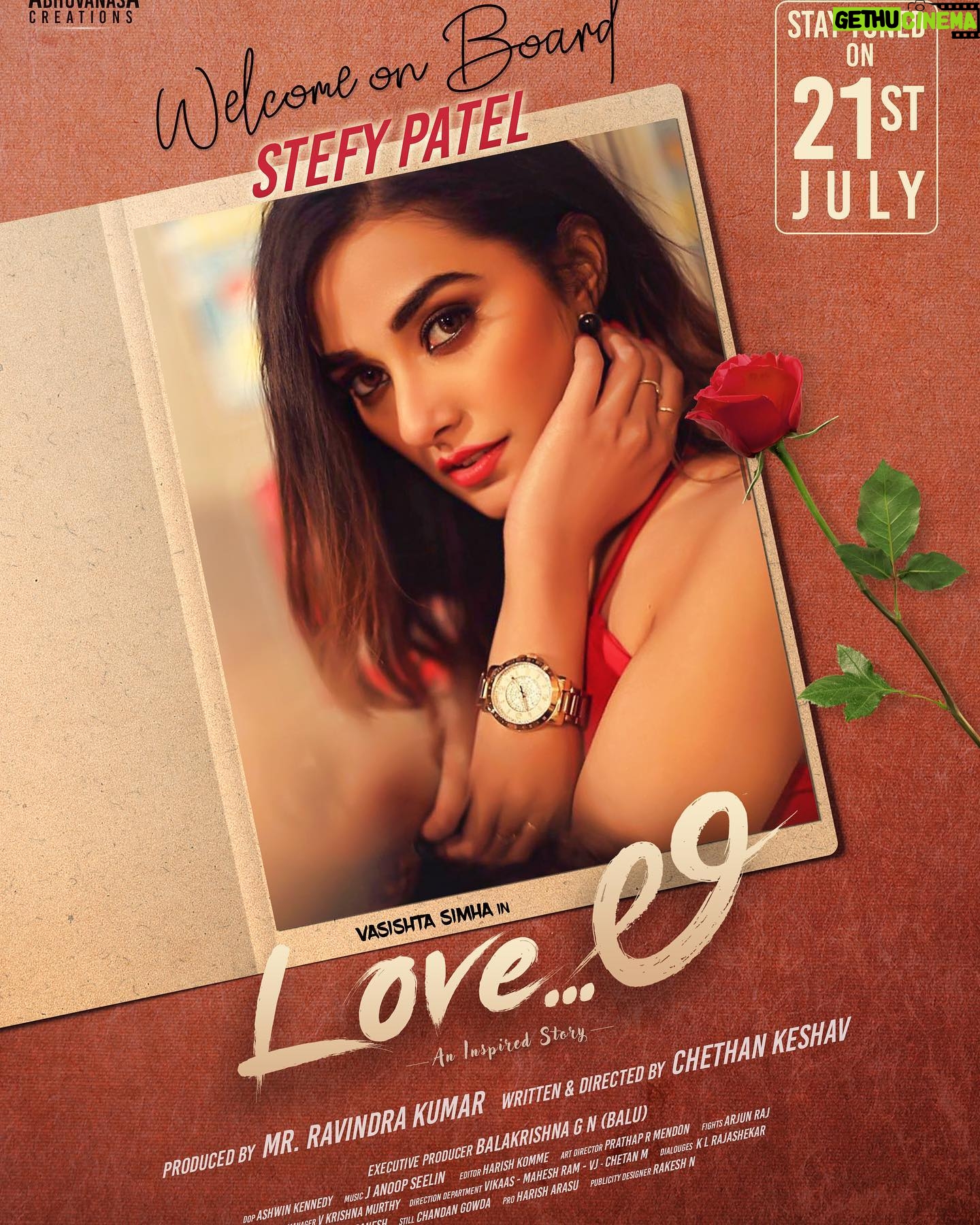 Stefy Patel Instagram - Happy to announce my next film♥️ Need all your love and blessings 🙏🏻 . . @imsimhaa @chethan_keshav_