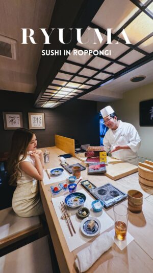Stella Lee Instagram - SAVE AND SHARE FOR FUTURE TRAVEL TO JAPAN 🇯🇵

I strongly suggest you to make a booking at this sushi restaurant in Roppongi before it becomes too popular with other foreign tourists 🍣 I am always in search of great restaurants to share with you and this is one of them

@roppongi.sushi.ryuuma is located at Roppongi, 2 mins walk from the station making it very convenient and easy to find. The restaurant itself uses a lot of technique to bring out the best flavor of each ingredients and features a lot of fermentation and dry aging meals thorough the course meal

Prepare yourself to enjoy abundant fresh ootoro, uni, fugu shirako, caviar, kuruma ebi, and so on as they really want you to try the best of the best. The course starts from 20k to 50k yen per person and they accept online reservation too. Thank me later 🍣☺️👋🏻

SUSHI RYUUMA
FUSION Building 3rd Floor
Roppongi, 7 Chome−13−8
(Across R2 Club) 
@roppongi.sushi.ryuuma