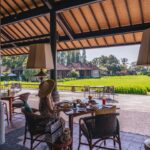Stella Lee Instagram - Chasing serenity in the middle of paddy view at @tanahgajahubud 1. Spa with paddy view 2 & 3. My private pool at the villa 4 & 5. Dining at Tempayan Restaurant 6. Afternoon tea at the lounge 7. Picnic afternoon tea 8. Hot Balloon Air ride 9. Kecak Performance at the estate 10. Romantic paddy dinner