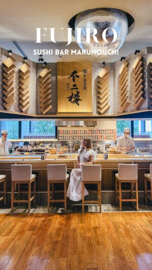 Stella Lee Instagram - SAVE THIS SUSHI LUNCH BEST DEAL 😱✅

I would not expect to have a 5000¥ sushi lunch at expensive Marunouchi district, with ikura, chuuroro, and uni served 🍣💖 I even ask the chef “is this correct? Or are you giving me service?”

But turns out it’s true and the deal is too sweet, but it’s only available during lunch time! And the course is just so fast, the chef keep bringing nigiri sushi to your plate as soon as you bite the previous sushi. So it’s not a place for chit chatting, but just to enjoy the fast paced high quality sushi 🍣

The name is FUJIRO SUSHI BAR in Marunouchi @fujiro.marunouchi ✨