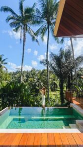 Stella Lee Instagram - Where art meets nature at Four Seasons Sayan in Bali. An enchanting destination to add to your travel list. #FSByDesign #UbudBali #WellTravelled