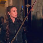 Stella Maeve Instagram - In honor of tonight’s episode of Magicians.... I give you thee, behind the scee, swipe left to get the full effect. #themagicians (Yeah that’s right, I was pregnant the entire season... pregnant and wielding a sword. Making poppa proud!)