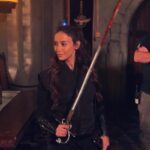 Stella Maeve Instagram - In honor of tonight’s episode of Magicians.... I give you thee, behind the scee, swipe left to get the full effect. #themagicians (Yeah that’s right, I was pregnant the entire season... pregnant and wielding a sword. Making poppa proud!)