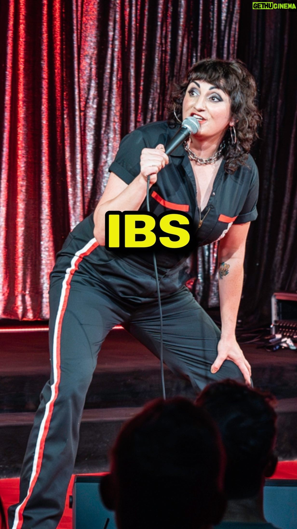 Steph Tolev Instagram - Why I wear only jumpsuits with IBS I’ll never understand! Come see me next weekend in AUSTIN @creekandcave , I’ll try not to 💩on stage!!! #ibs #ibsawareness #standup #jumpsuit #jumpsuits #running #standupcomedy #jokes #jogging #helpme #comedy #comedyclub #austin #austincomedy