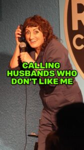 Steph Tolev Instagram - Comedy is subjective but at least give me a chance!! Kyle for sure hates me now. Watch the full video on my YouTube! #standup #crowdwork #husband #femalecomedian #winnipeg #voicemail #call #standupcomedy #fail #kyle #billburr #olddads #fart #youtube