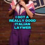 Steph Tolev Instagram - I always seem to talk to the wrong people #standup #crowdwork #rochester #frontrow #lawyer #bills #billsmafia #jokes #comedy #scary #jail #yikes #funnyreels