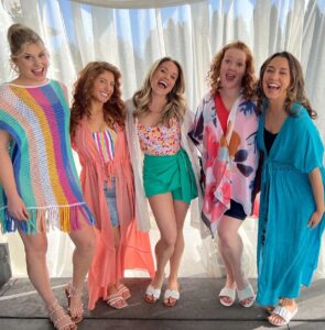 Stephanie Bennett Instagram - Could not have asked for a better group of ladies to have by my side on this project. Thank you for making this such a fun experience💜💙🧡💚💗 
@nsharpie
@thehonestactor 
@jilly_morrison 
@luisadoliveira
