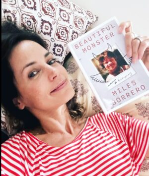 Stephanie Szostak Instagram - @monkimiles wrote a memoir and it is absolutely beautiful. 📚✨ I feel so lucky I got to read an advance copy. Miles, thank you for sharing your story. 💖 You touched my heart and even though our journeys may be different, I found myself relating to you page after page... in knowing what it’s like to go searching for yourself. #beautifulmonster #preorder 10/24/23